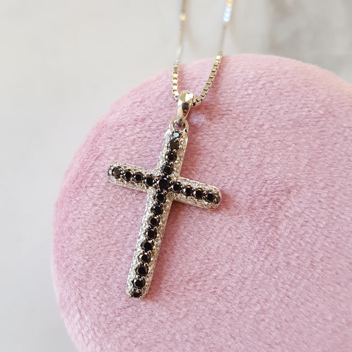 Black and White Diamond Pendant