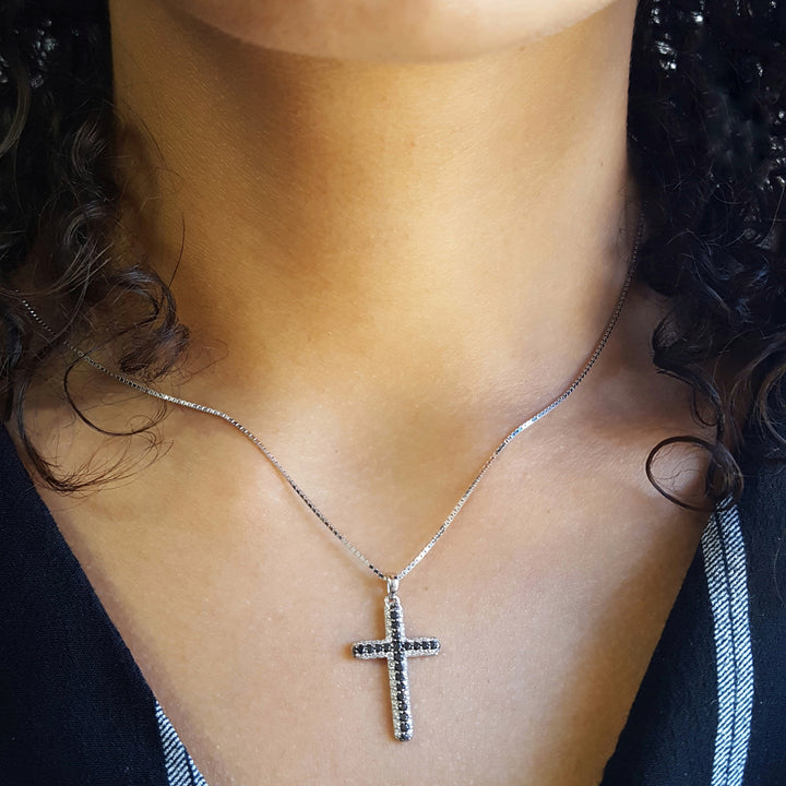 Black and White Diamond Pendant
