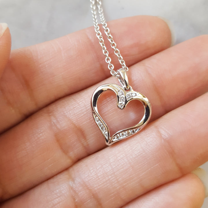 Petite Diamond Heart Pendant