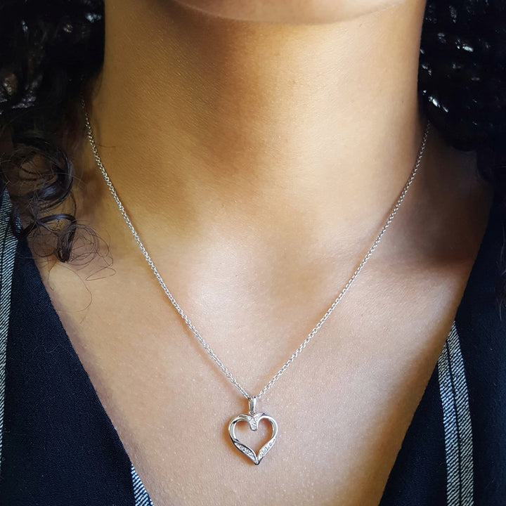 Petite Diamond Heart Pendant