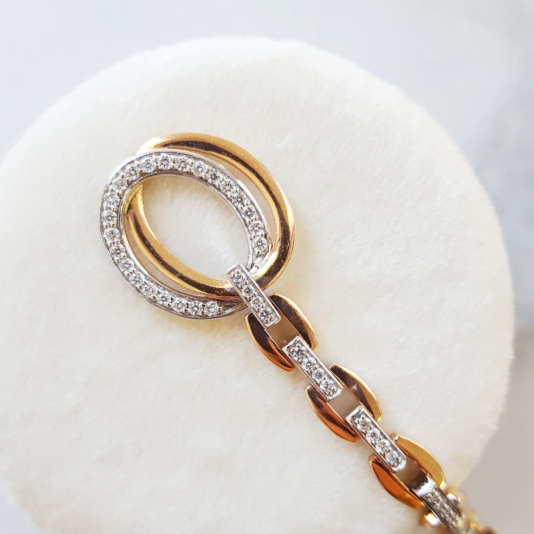 Decorative Diamond Link Bracelet