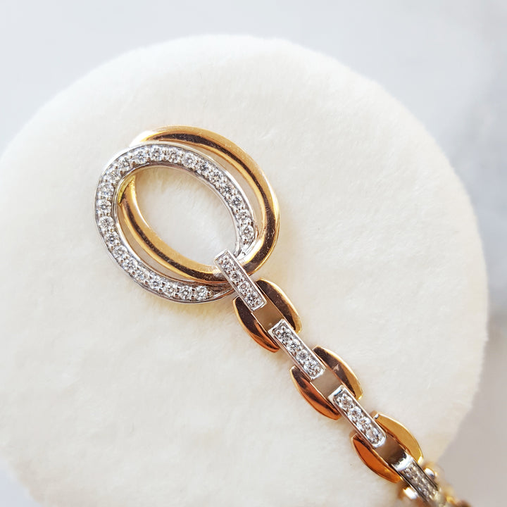 Decorative Diamond Link Bracelet
