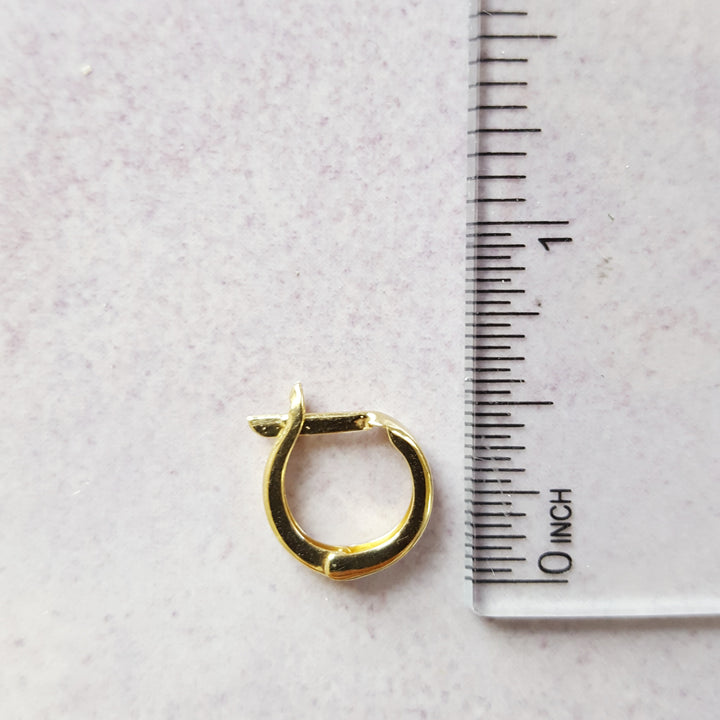 Etched Engraving Gold Huggies