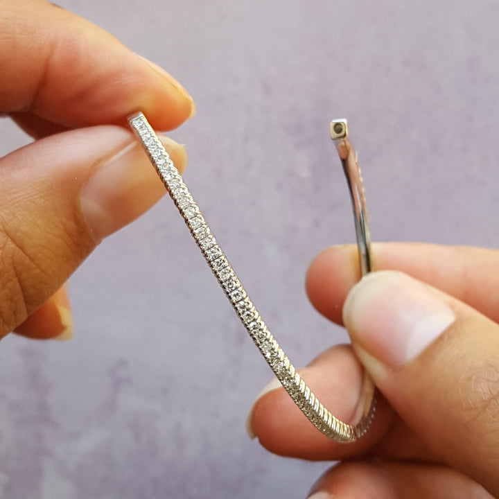 Flexible Diamond Hoops