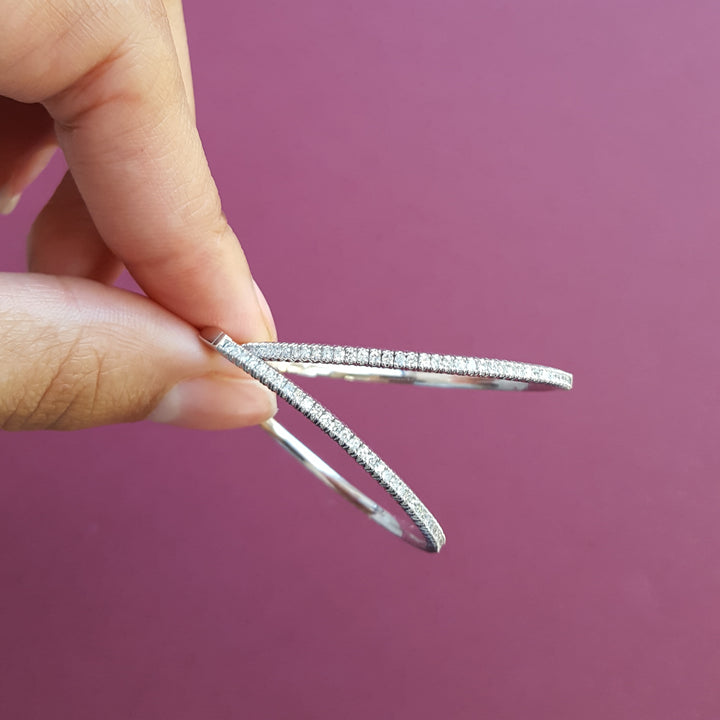 Flexible Diamond Hoops