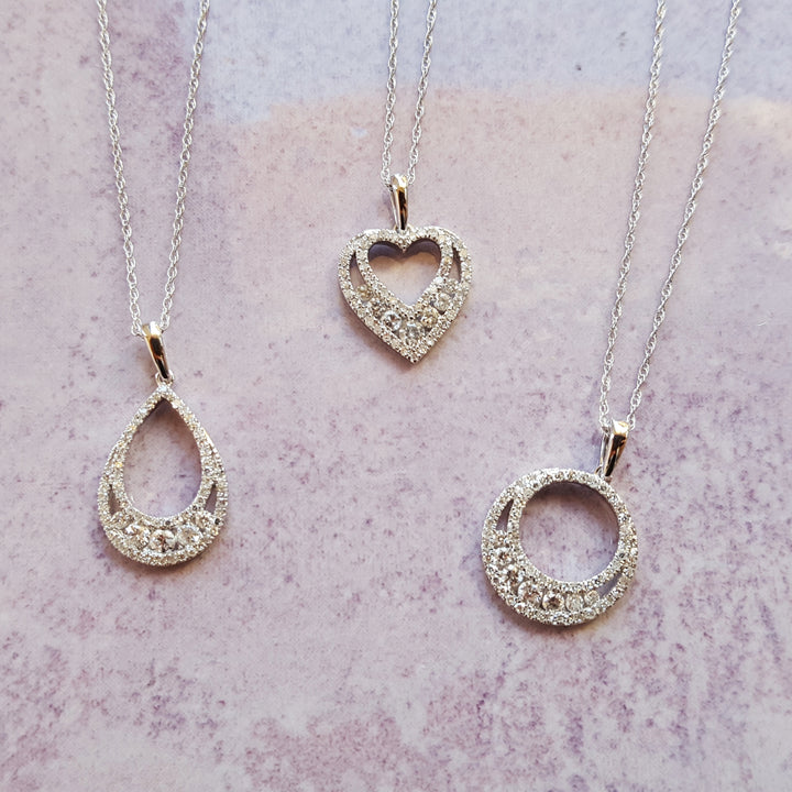 Open Halo Diamond Pendant