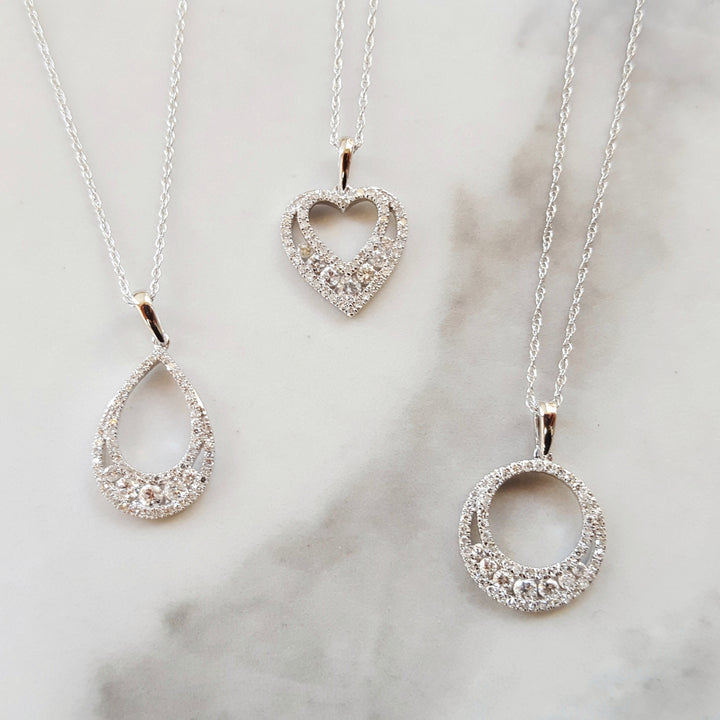 Open Halo Diamond Pendant