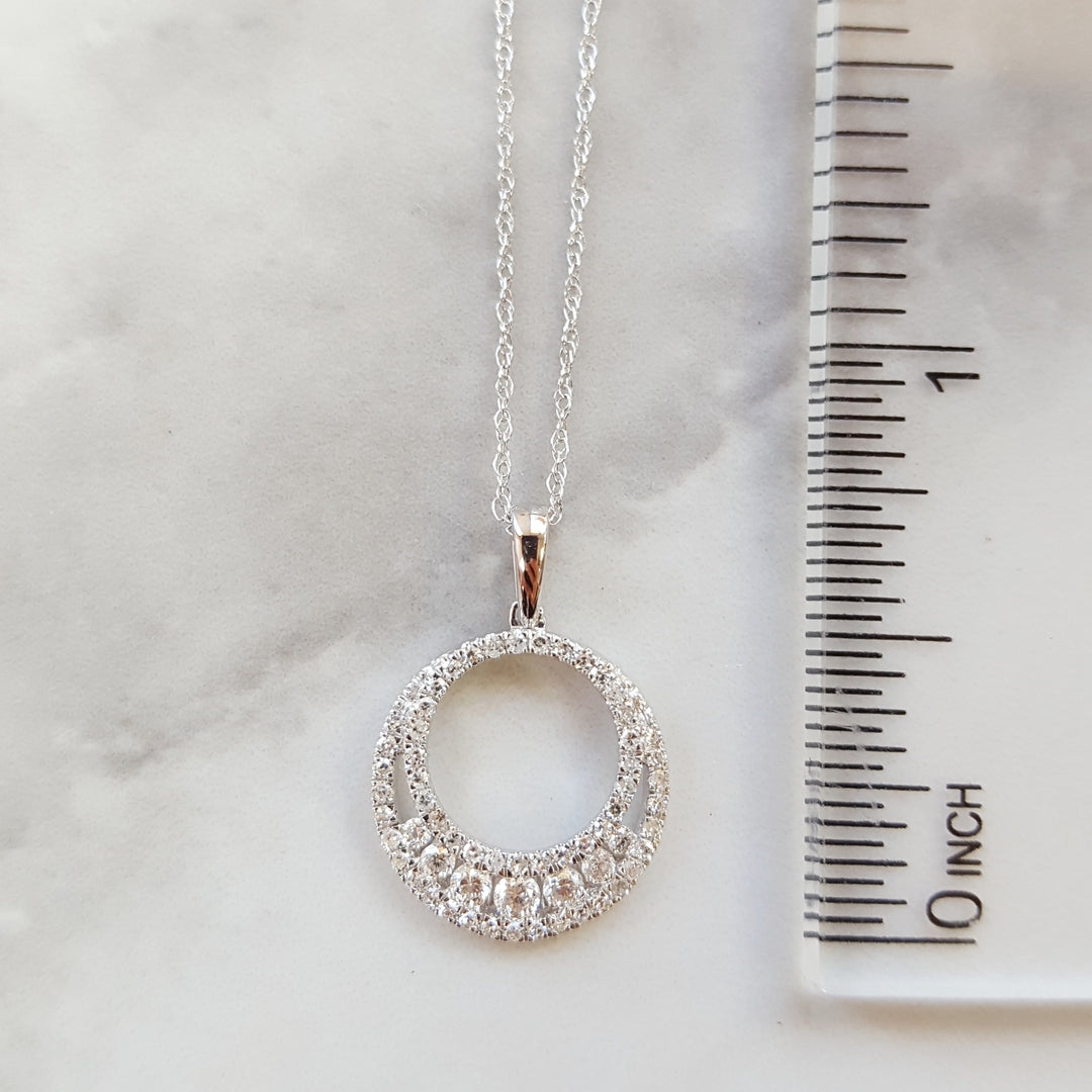 Open Halo Diamond Pendant