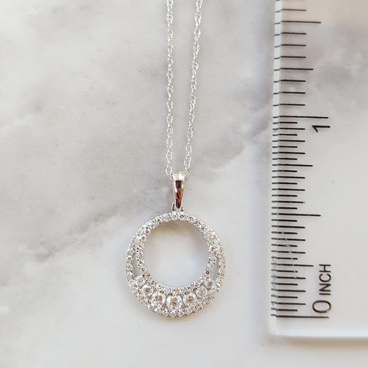 Open Halo Diamond Pendant
