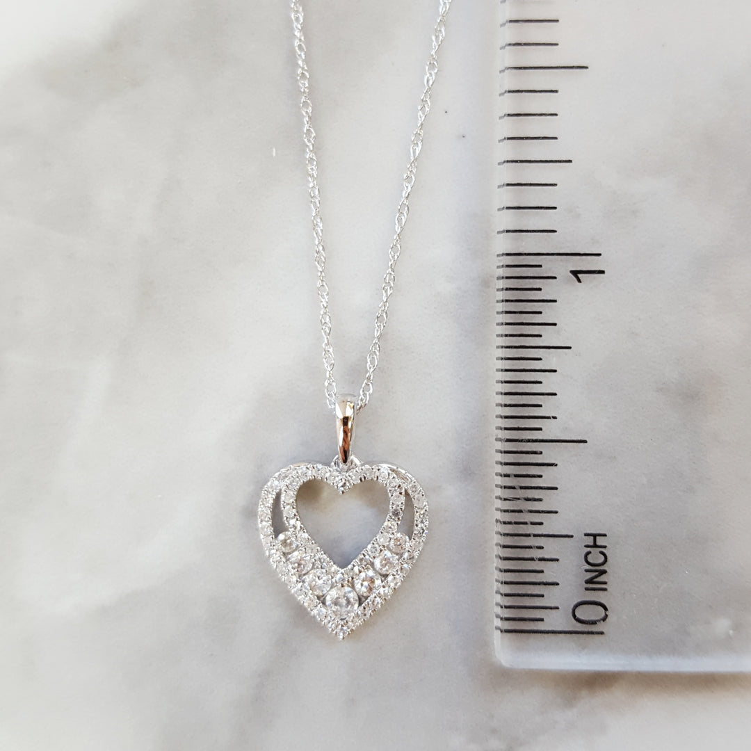Halo Diamond Heart Pendant