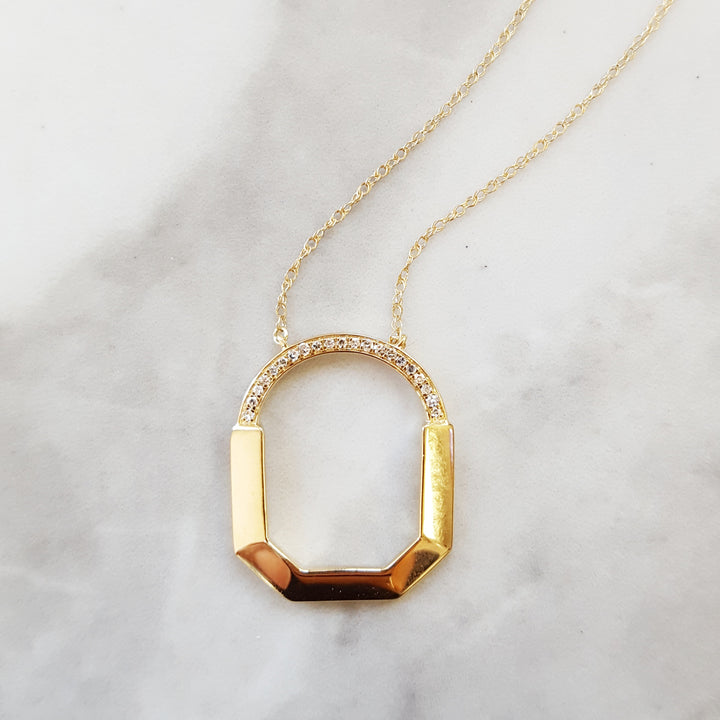 Diamond Open Framed Pendant
