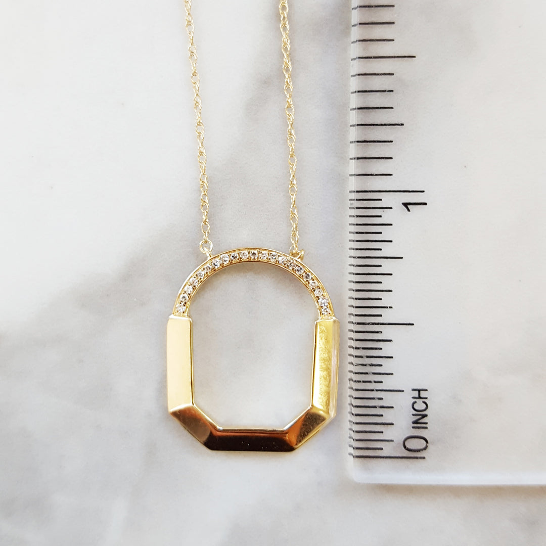 Diamond Open Framed Pendant