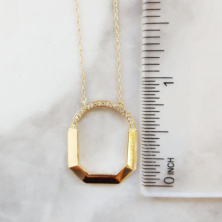 Diamond Open Framed Pendant