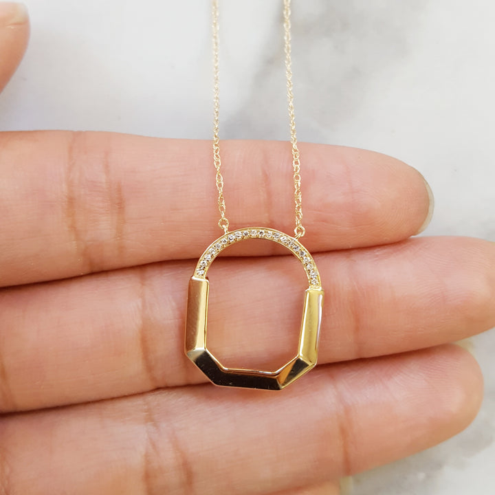 Diamond Open Framed Pendant