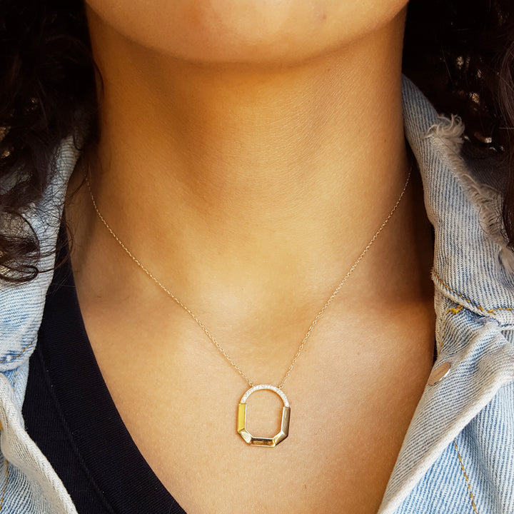 Diamond Open Framed Pendant