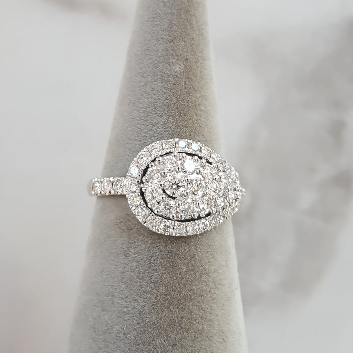 Pave Loop Diamond Ring