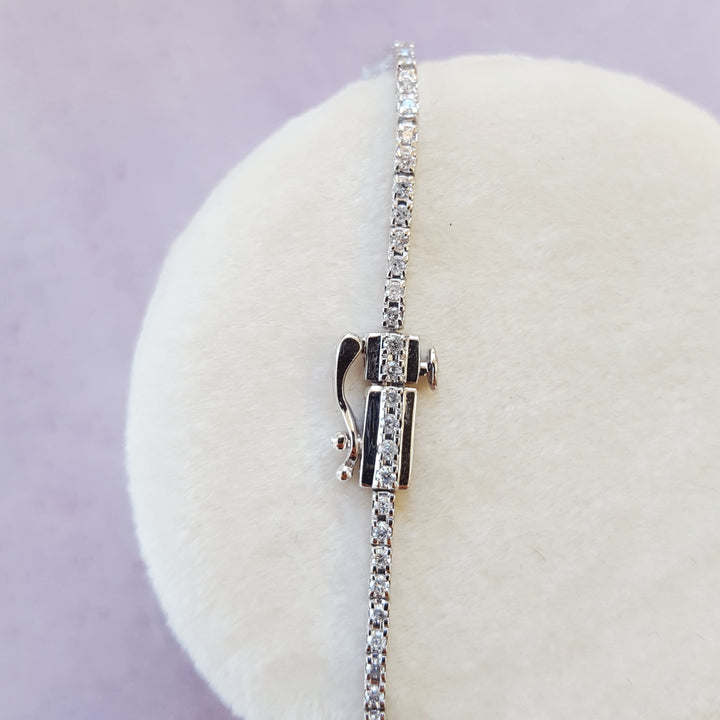 Skinny Sparkly Diamond Tennis Bracelet