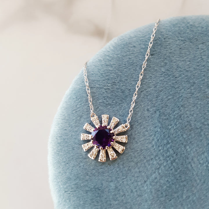 Brazilian Amethyst Flower Pendant
