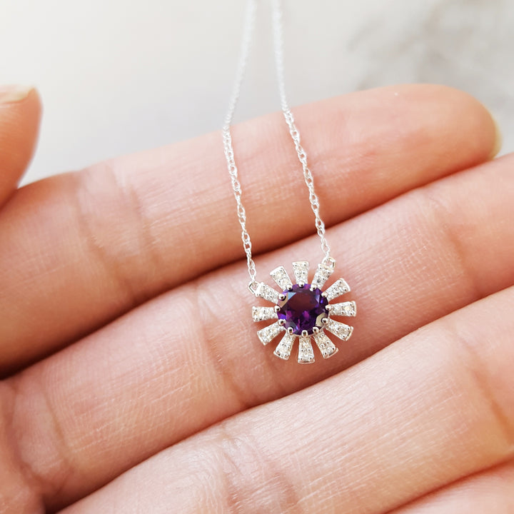 Brazilian Amethyst Flower Pendant