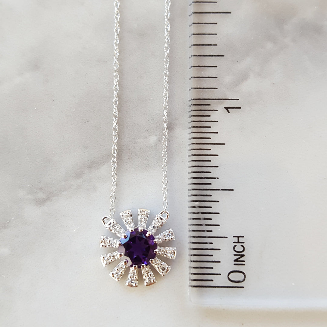 Brazilian Amethyst Flower Pendant