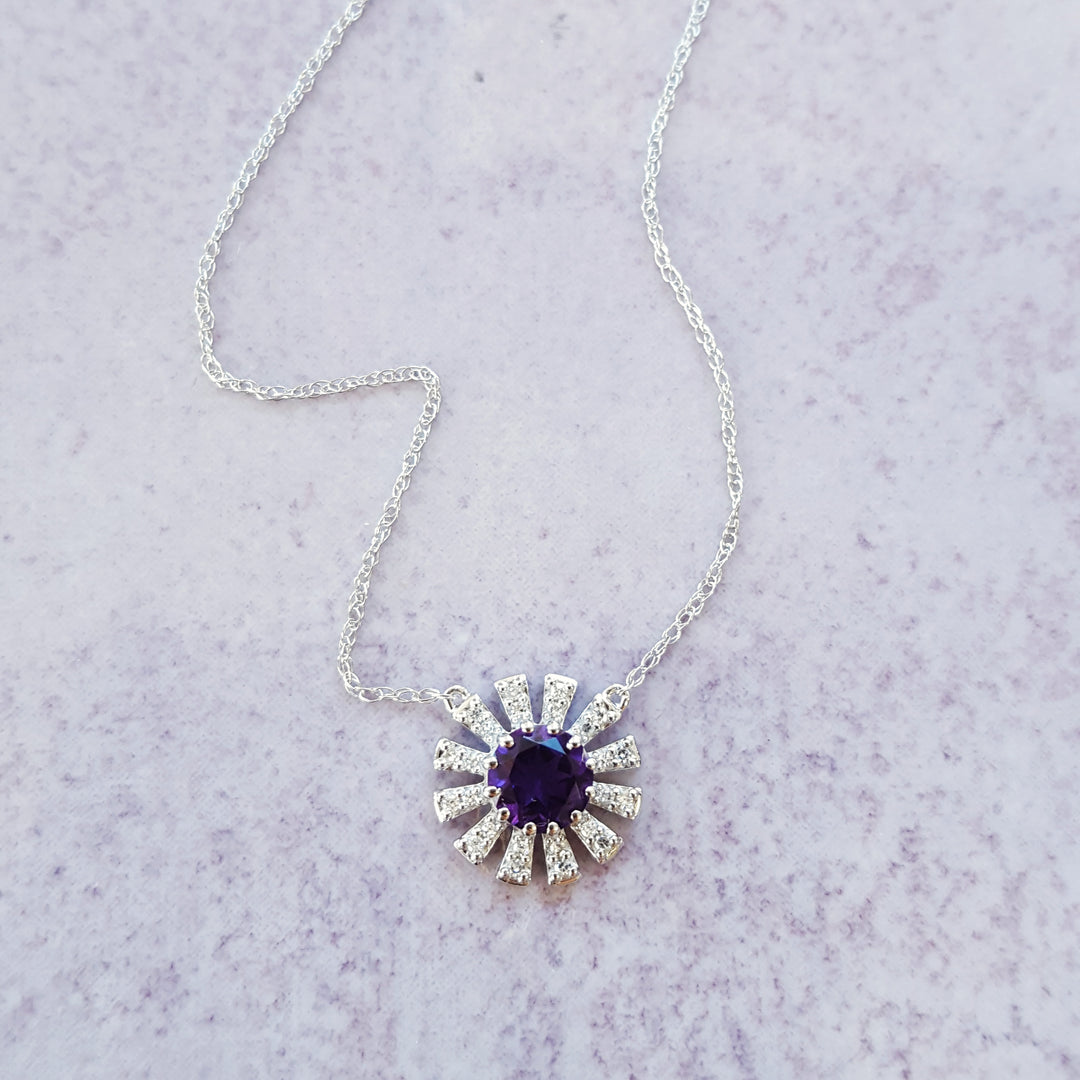 Brazilian Amethyst Flower Pendant