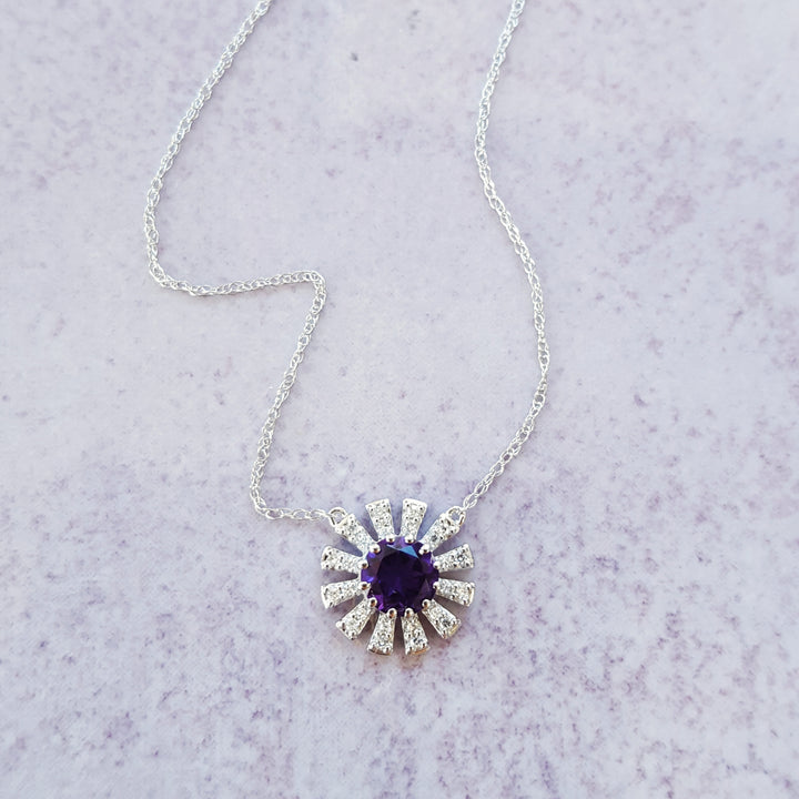 Brazilian Amethyst Flower Pendant