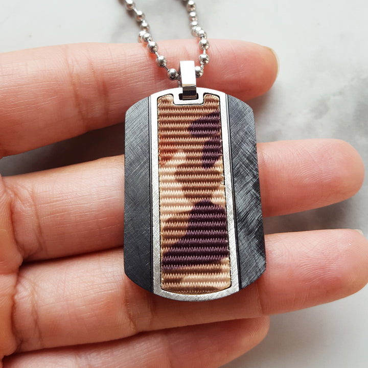 Men's Camo Dog Tag Necklace