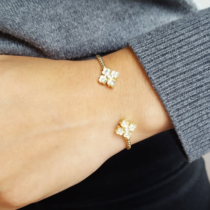 Diamond Lucky Charm Cuff