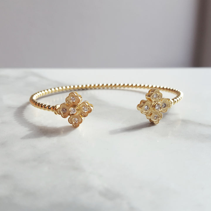 Diamond Lucky Charm Cuff