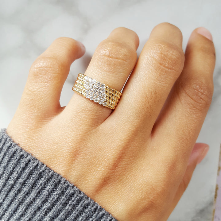 Diamond Honeycomb Ring