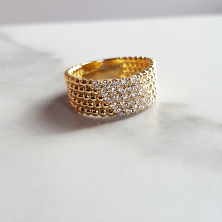 Diamond Honeycomb Ring