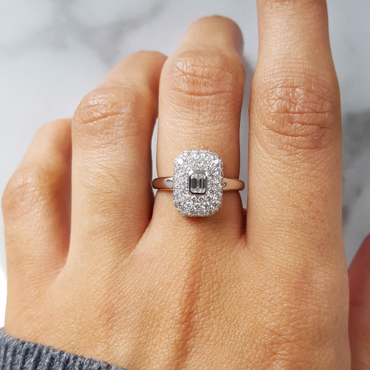 Pave Set Diamond Ring
