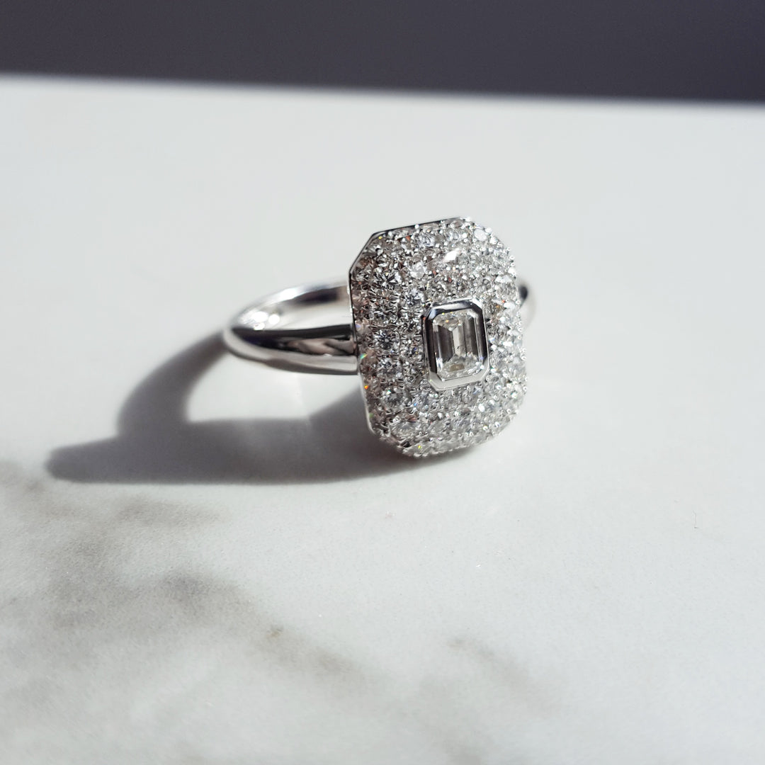 Pave Set Diamond Ring