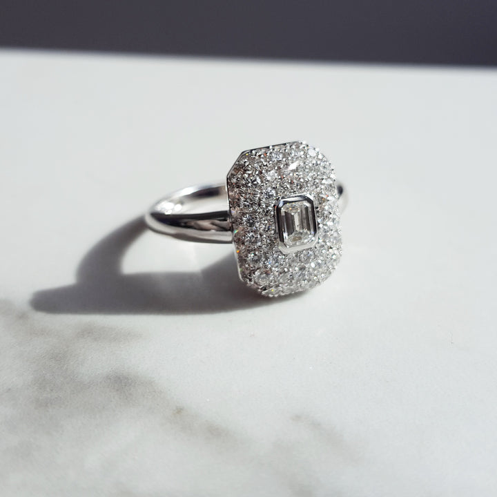 Pave Set Diamond Ring