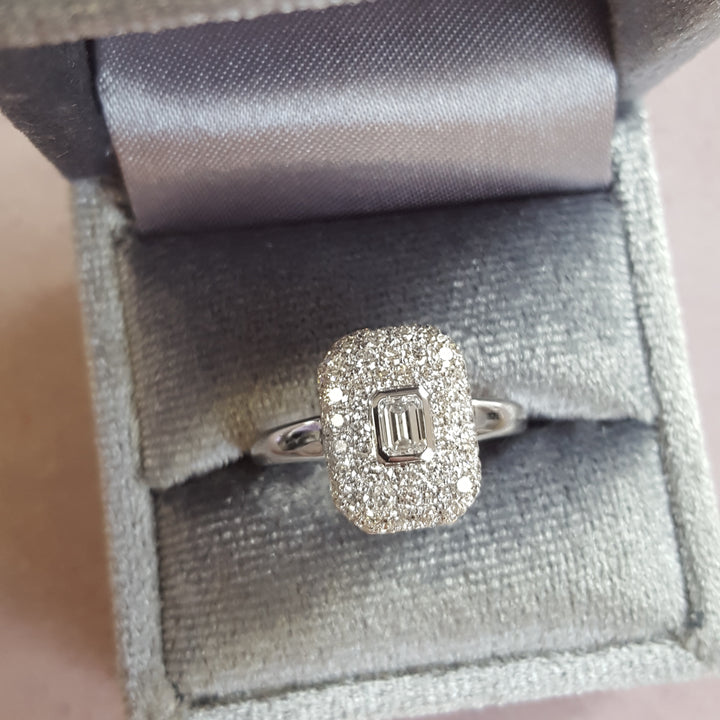 Pave Set Diamond Ring