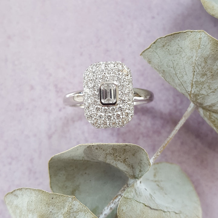 Pave Set Diamond Ring