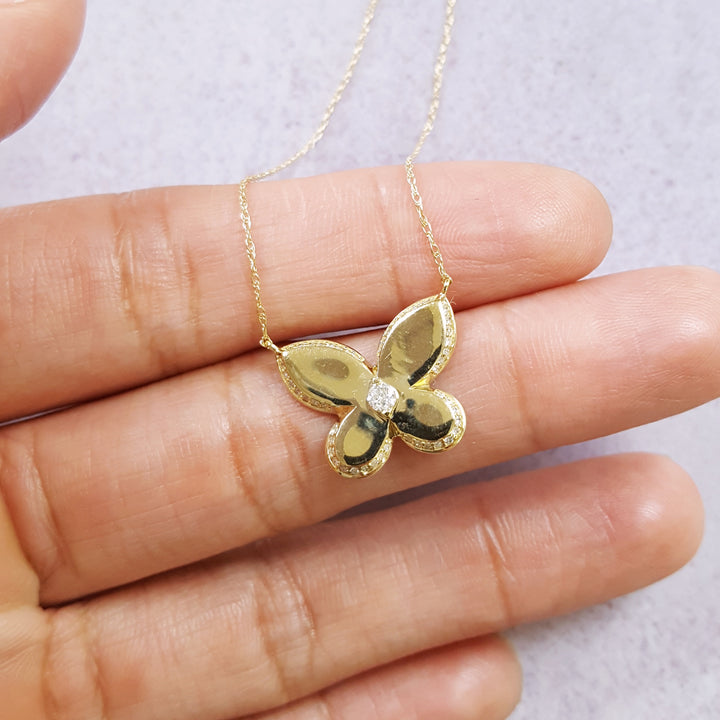 Diamond Butterfly Pendant
