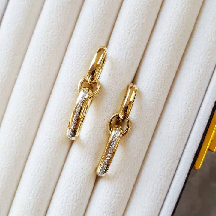 Diamonds Stirrup Inspired Dangles
