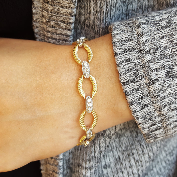 Southwestern Diamond Loop Bracelet