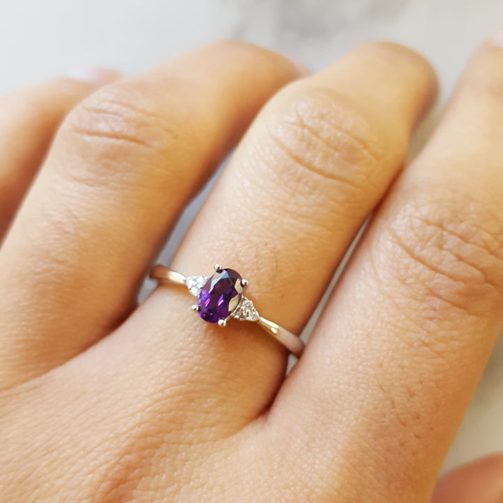 Petite Brazillian Amethyst Ring