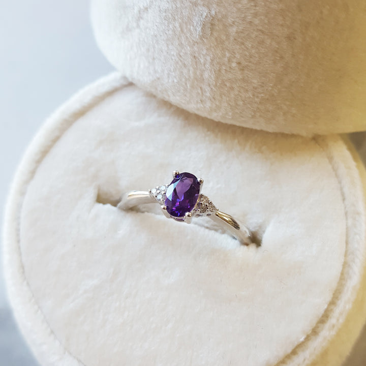 Petite Brazillian Amethyst Ring