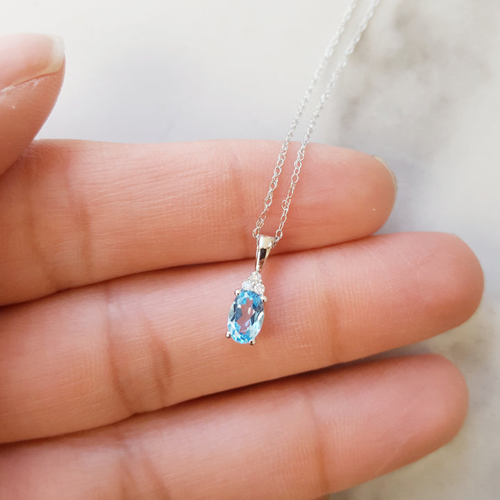 Petite Blue Topaz Necklace