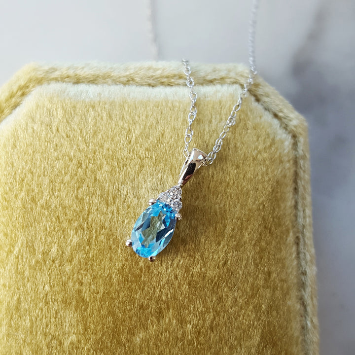 Petite Blue Topaz Necklace