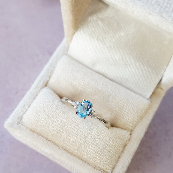Petite Blue Topaz Ring