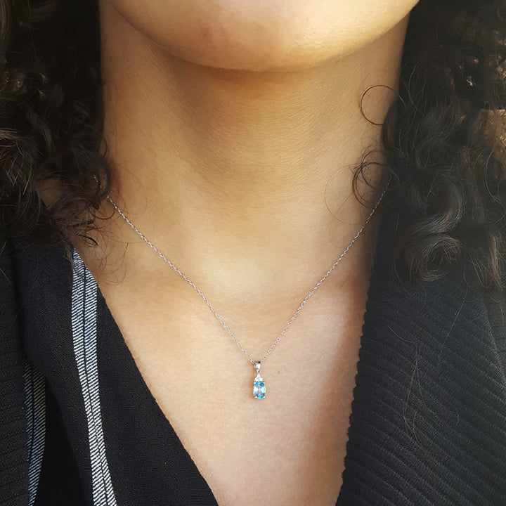 Petite Blue Topaz Necklace