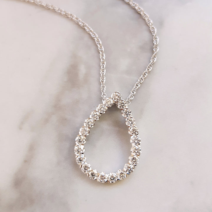 Diamond Pear Open-Cut Pendant
