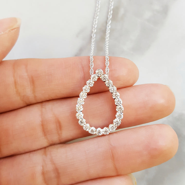 Diamond Pear Open-Cut Pendant