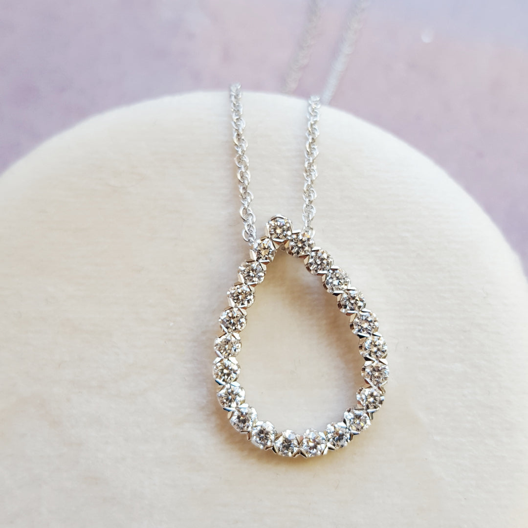 Diamond Pear Open-Cut Pendant