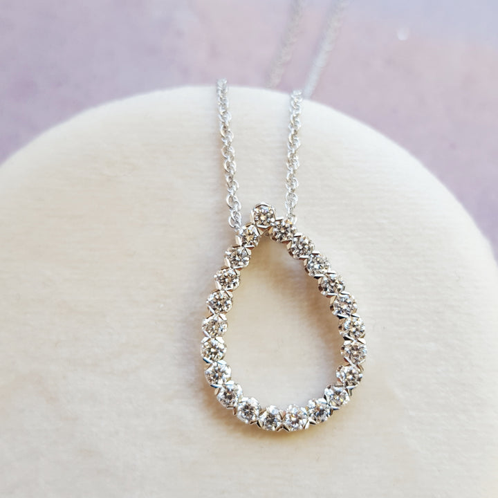 Diamond Pear Open-Cut Pendant