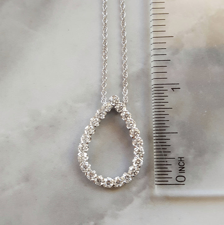 Diamond Pear Open-Cut Pendant